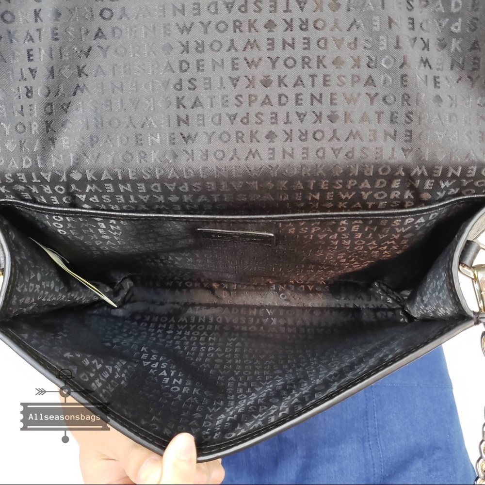 🔽 NWT Kate Spade Valencia Flynn Street Black Bag - Picture 7 of 8